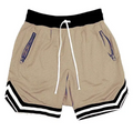 Men's Sports Basketball Shorts Mesh Quick Dry Casual Breathable Brown Short