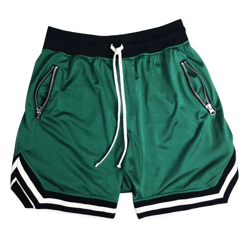 Men's Sports Basketball Shorts Mesh Quick Dry Casual Breathable Green Short
