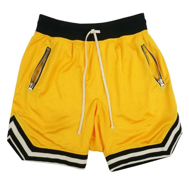 Men's Sports Basketball Shorts Mesh Quick Dry Casual Breathable White Short